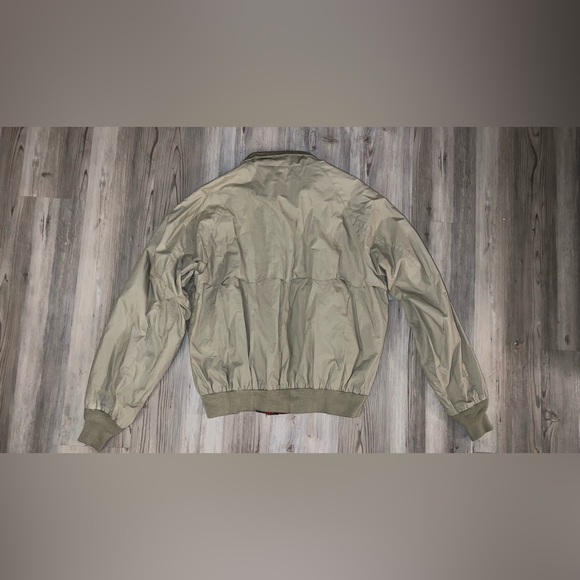 Vintage Baracuta Men’s 80’s Harrington Jacket Classic Beige Plaid Lined Large L - Picture 4 of 8